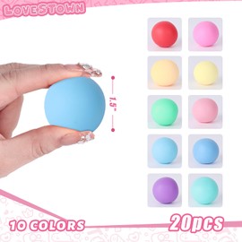 LovesTown 20PCS Slow Rising Stress Balls, Colorful Stretchy Ball Sensory Fidget Balls Squeeze Balls Anxiety Stress Relief Ball for Athletes School Finger Exercise