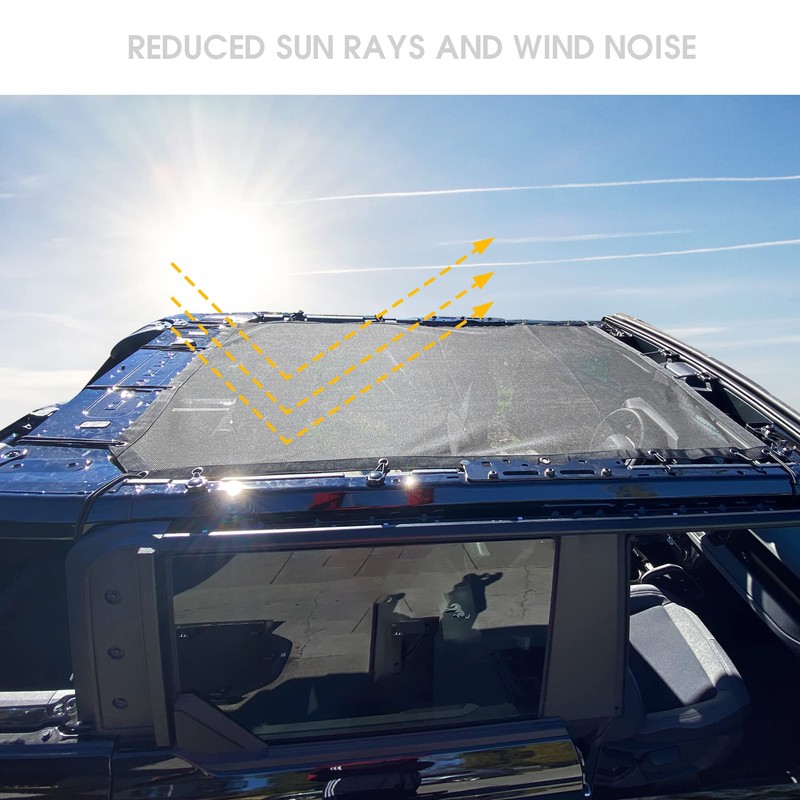 Sukemichi Sunshade for Ford Bronco,Mesh Sun Shade Bikini Top Cover