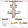 Knobonly 3 Sets of Wave Style Entry Door Handle Set