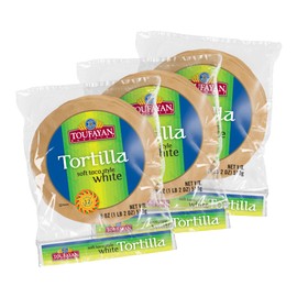 Toufayan Soft Taco Flour Tortillas – 36 Count (3 Packs of 12), Vegan, Kosher, Resealable, Soft & Fresh, Perfect for Tacos, Wraps & Quesadillas
