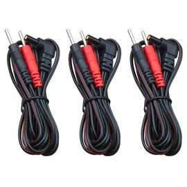 TENS Unit Electrodes Lead Wires: 3 Pieces BesCable 2mm Pin TENS Unit Replacement Cables Cords Wire for TENS 7000, for TENS 3000, for Accurelief and so on