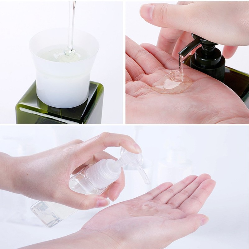 Uviviu Plastic Soap Dispensers for bathroom kitchen,Square Empty Pump Bottle