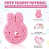 3Pcs Wood Pulp Cotton Baby Sponge Set for Bathing: Rabbit,