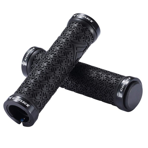 Bynccea Bicycle Grips,Double Lock on Locking Mountain Bike Handlebar Grips