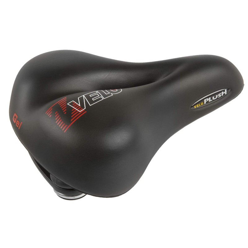 Velo Plush Gel Elasto Saddle - Black, L = 255