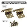 Taokyid Antique Brass Cabinet Hinges for Kitchen Cabinets (10 Pair