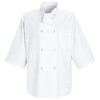 Chef Designs mens Designs® ½ Sleeve Coat chefs jackets, White,