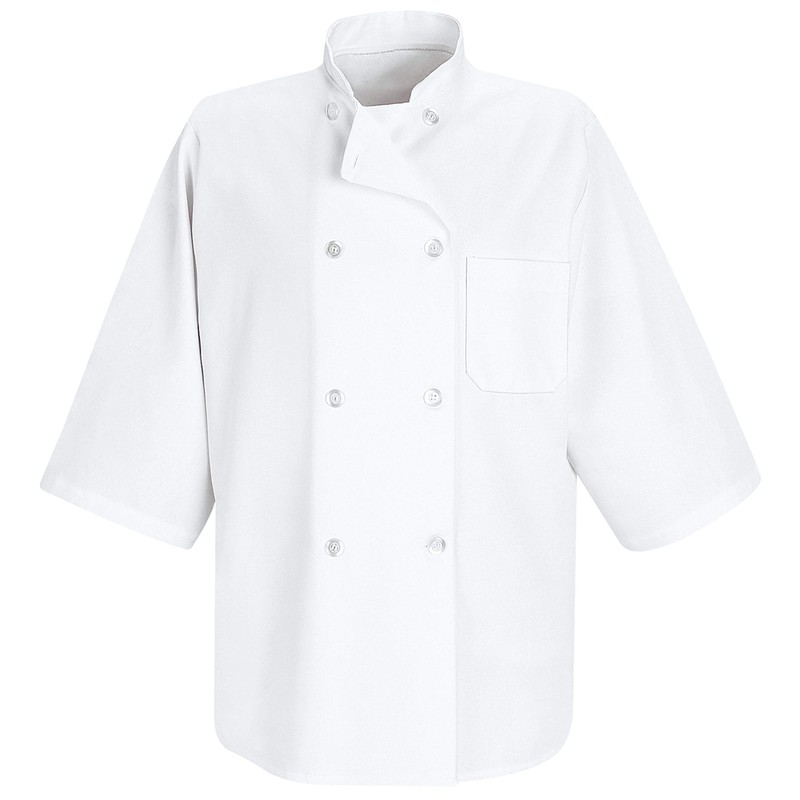 Chef Designs mens Designs® ½ Sleeve Coat chefs jackets, White,