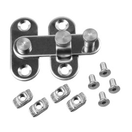 Door Bolt Swivel Lock Stainless Steel Groove 8 for 30 Profile - 1 Piece Including Screw Connection