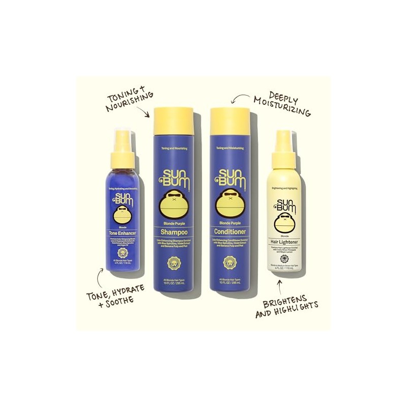 Sun Bum Lighten and Tone Kit | Travel-Sized Hair Lightener