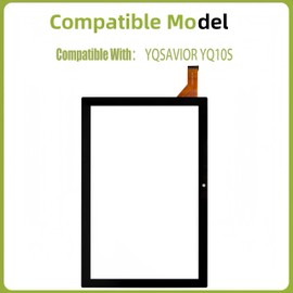 ERYNK New Touch Screen Digitizer Replacement Compatible with YQSAVIOR YQ10S [with Touch Function] CX641D with Specialized Repair Tools Kit. (No LCD Digitizer)-with OCA Adhesive