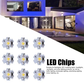 Hyuduo 1W 5V LED Chip Bulb, Light Beads 200lm Brightness High Power Lamp Bead Light Source Chip with Aluminum Plate for Floodlight, Pack of 25(Light 40004500K)