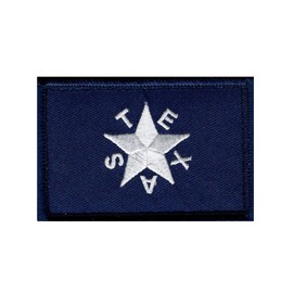Texas Star Flag Revolution Lone Star TX Hook Fastener Patch (Dark Navy 3.0 X 2.0 T15)