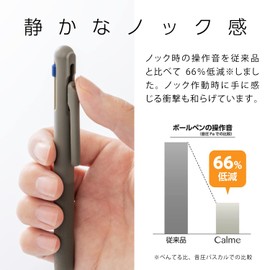 Pentel Calme AMZ-BXAC35DST Tri-Color Ballpoint Pen and Refill Set, 0.02 inches (0.5 mm), Khaki