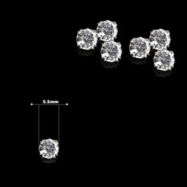 Trimming Shop 5.5mm Sew on Diamante Crystal Clear Glass Rhinestones for DIY Crafts Projects, Sewing Clothes, Scrapbook Embellishments or Decorations, 100pcs