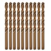 10Pcs Twist Drill Bit High Speed Steel Straight Shank Hole