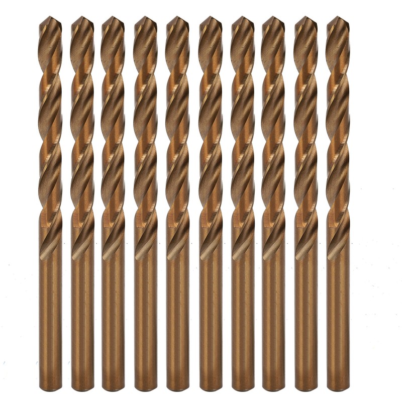 10Pcs Twist Drill Bit High Speed Steel Straight Shank Hole