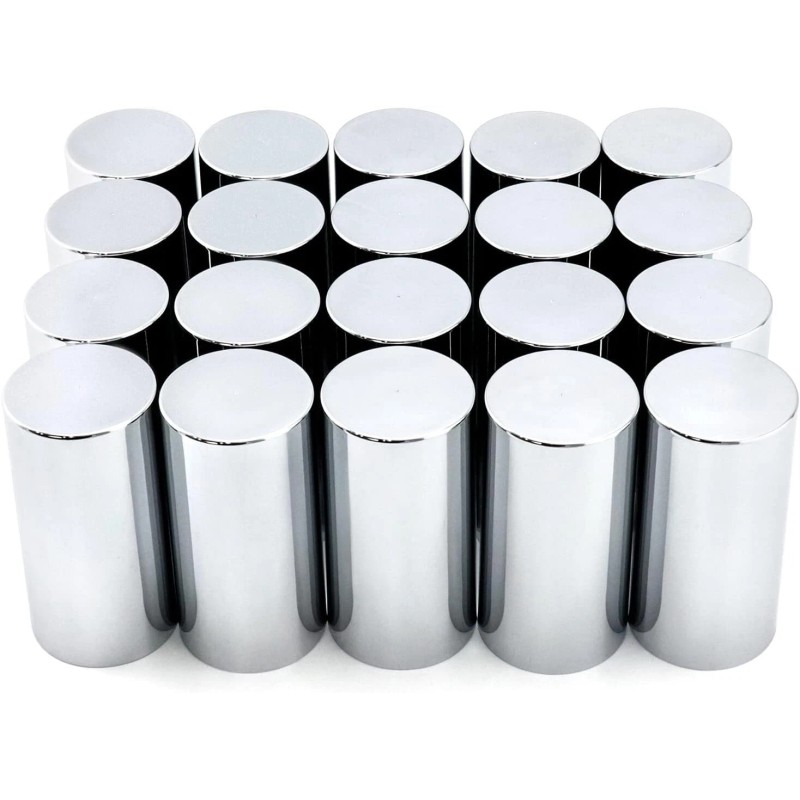 XIUHUA 20PCS 33mm Lug Nut Covers Chrome Screw-On 4" ABS