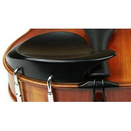 MUSICAL STRING Ebony wood Violin Stubar Chinrest 4/4, Violin Parts, with Clamp