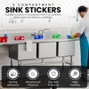 [Enhanced] Wash Rinse Sanitize Sink Labels | 3 Compartment Sink