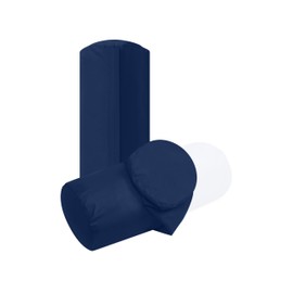 npluseins Plain Dyed Cushion Covers Twin Pack 16" x 6" Navy Blue 1154.1498