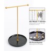 HQSHNY Gold Jewellery Stand - 15 cm Ceramic Base x