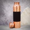 ANCIENTIMPEX Pure Copper Water Bottle Dark Cherry Pattern 1000 Ml