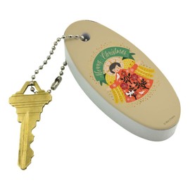 GRAPHICS & MORE Merry Christmas Angel Floating Keychain Oval Foam Fishing Boat Buoy Key Float