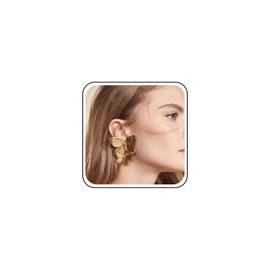 Inilbran Boho Large Butterfly Earrings, Gold Butterfly Earrings, Vintage Butterfly Stud Earrings, Punk Exaggerated Statement Earrings, Jewelry for Women Teen Girls, Alloy Steel