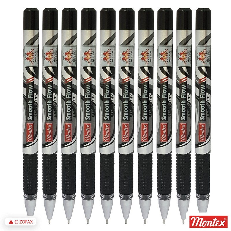 Montex 10 x 0.7mm Steel Tip Smooth Flow Ball Pen