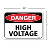 Danger High Voltage Sign, 10 x 7 Inch Vinyl Sticker