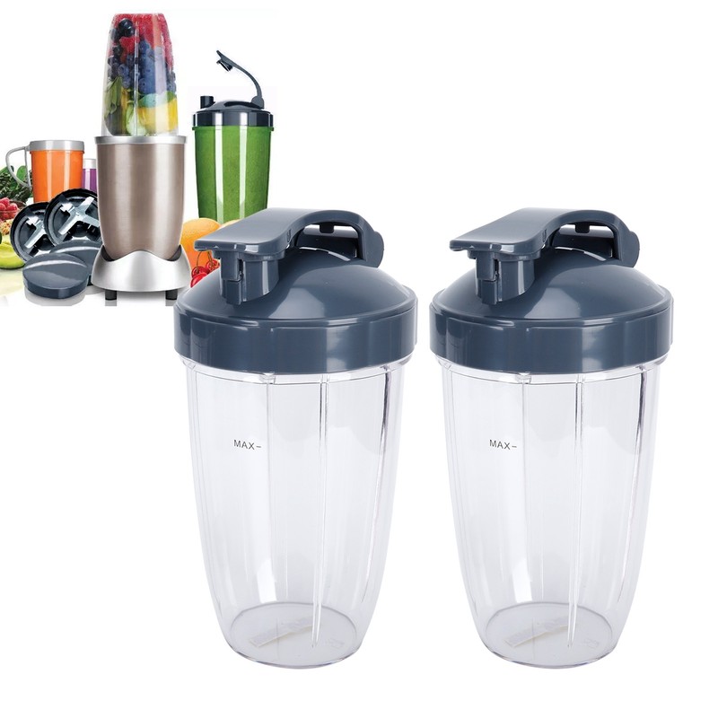24OZ Transparent Blender Cup Container Lid Set Replacement Fit for