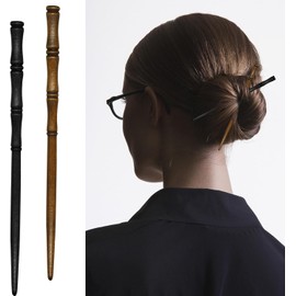 Taicols 8 Wooden Hair Sticks, Bamboo Shaped Hair Frame, Women's Hair Sticks, Chinese Women's Long Hair Bamboo Knot Hair Sticks(2 Colors)