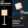 HAPYGI Portable Cordless Table Lamp,Built-in 5200mAH Rechargeable Battery, Dimmable Touch