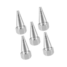 REPAIROCK 5pcs Silver Tone Spike Wheel Tyre Tire Valve Air Stem Cap Cover Universal for Car Truck Motorcycle Bike Auto Replacement Parts