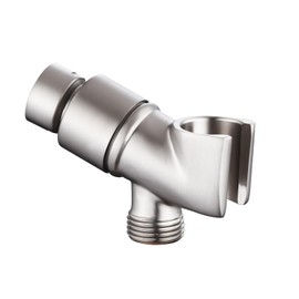 All Metal Handheld Shower Head Holder, Adjustable Shower Wand Holder with Universal Shower Arm Mount and Brass Pivot Ball, for Connecting Shower Arm and Shower Hose