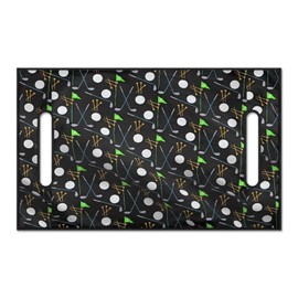 Suobstales Golf Ball Pattern Seat Covers - Golf Cart Seat Blanket/Towel for 2-Person Seats, Easy to Install, Black