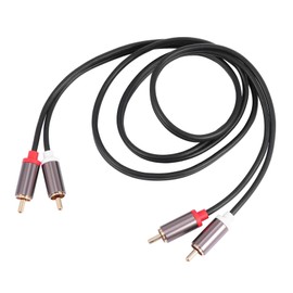 KOMBIUDA Male to Male Audio Cable Connection Cable for Home Theater and HDTV Plated Plug High Fidelity Sound Quality Braided Shielding for Durable Use