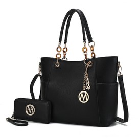 MKF Collection Tote Bag for Women With Wallet Purse, Vegan Leather Top-Handle Removable Shoulder Strap Handbag By Mia K