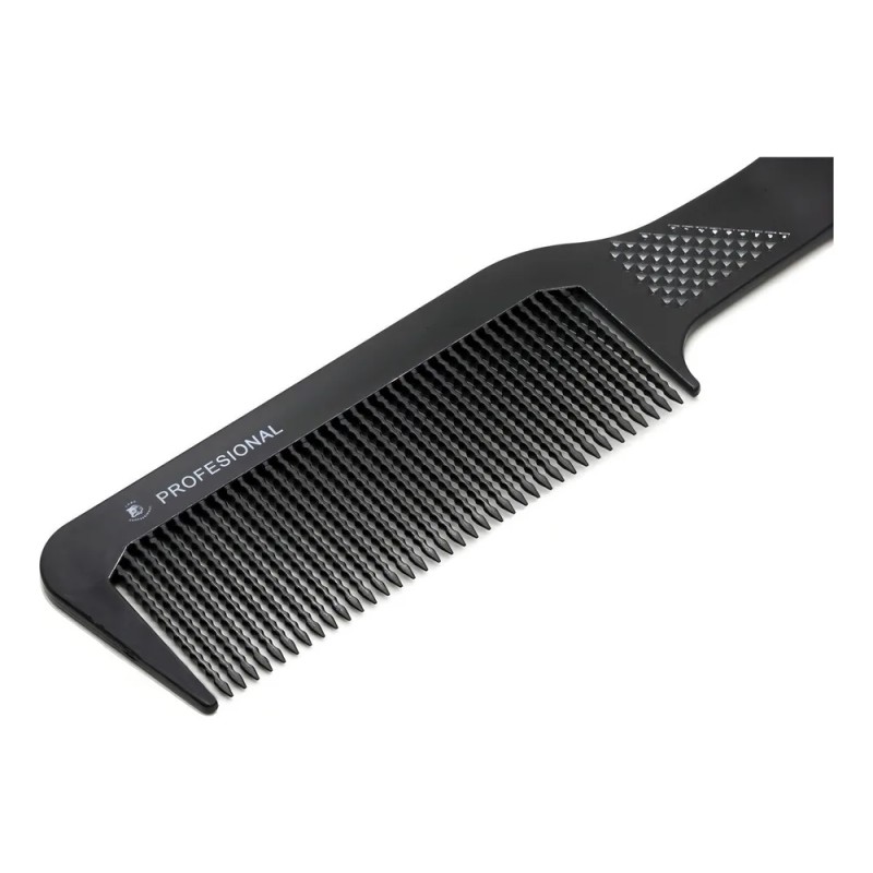 Lobo Peine Para Cabello Tipo Flat Top Plastico Negro