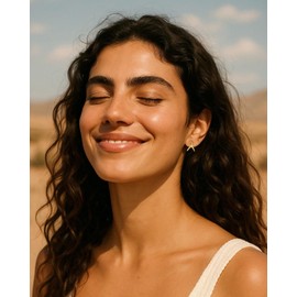 Molenia 14K Gold Plated Starfish Stud Earrings for Women, 925 Sterling Silver Sea Life CZ Post Earrings Summer Beach Jewelry Vacation Gifts for Her Wife Birthday Christmas