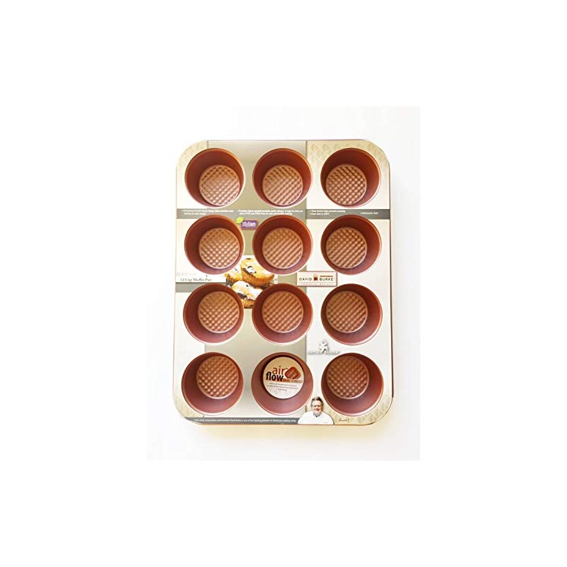 Alitaver David Burke Kitchen Commerical Weight 12 Cup Muffin Rose