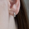 925 Silver Hob Twist One Touch Ring Earrings Gift Package