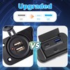 JIZZU 2Pcs Dual USB Car Charger Socket with Switch, 55W