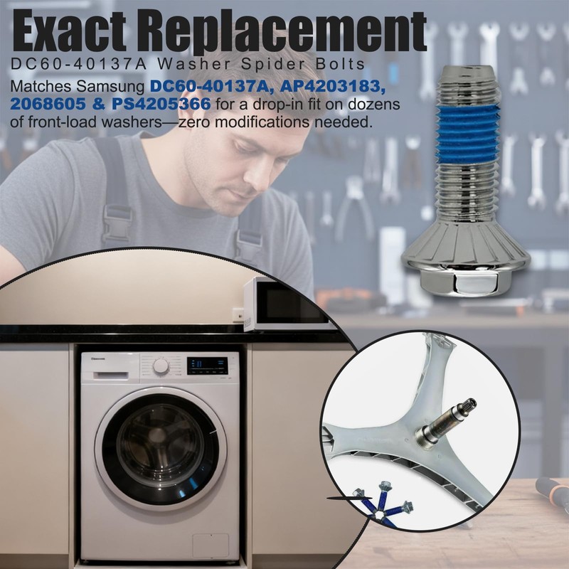 DC60-40137A Washer Spider Bolts, Epoxy-Coated, Compatible with, Replace AP4203183 2068605