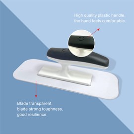 Hanroy Plastic Trowel with Black Comfortable Grip Handle, Includes 3.5" x 9.5'' Finishing Trowels, Lightweight Mounting, Round End, Suitable for Scrape,Plastering and Paint Walls(D1147-T)