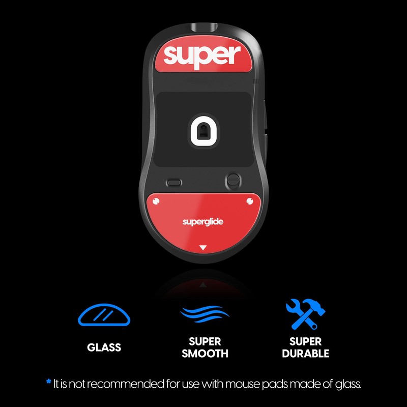 Superglide2 - New Controllable Speed Textured Surface Smoothest Mouse Feet/Glides