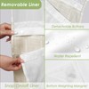 Nesphy No Hook Shower Curtain with Snap in Liner, Beige