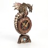 Veronese Design 9 Inch Steampunk Mechanical Dragon Clock Resin Sculpture