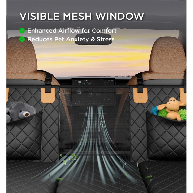 Made4Pets Dog Car Seat Cover for Back Seat - Back